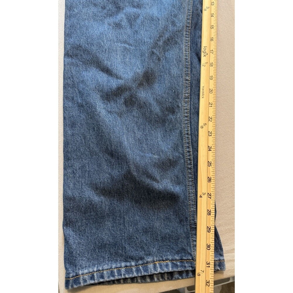 Levis 505 Jeans Mens 42x32 Actual 41x31 Blue 100% Cotton Regular Y2K Blank Tab - Picture 3 of 10